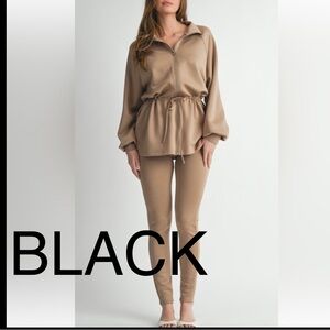 #346 Black casual 2-piece set